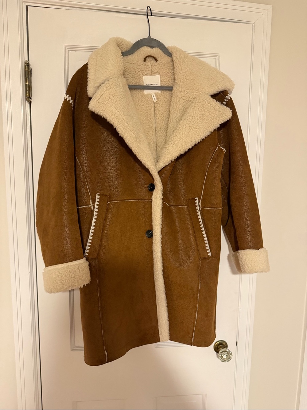 NWOT Avec Les Filles Faux-Shearling Lined Coat